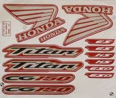 Jogo Adesivo Para Moto Honda Titan 150