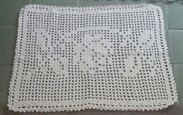 Tapete Passadeira Artesanal Croche Barbante