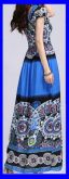 Vestido Longo De Tecido Estampado! Frete R$ 12,00.