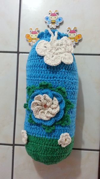 Puxa Saco Artesanal Croche Barbante