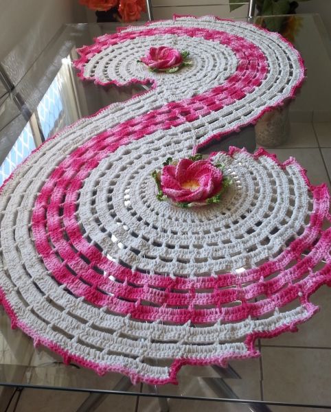 Trilho De Mesa Artesanal De Croche