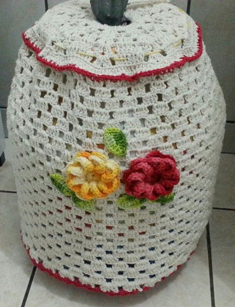 Capa Para Botijão De Gás Artesanal Croche Barbante